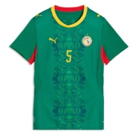 Camiseta Senegal Idrissa Gueye #5 Segunda Equipación Replica Mundial 2026 para mujer mangas cortas